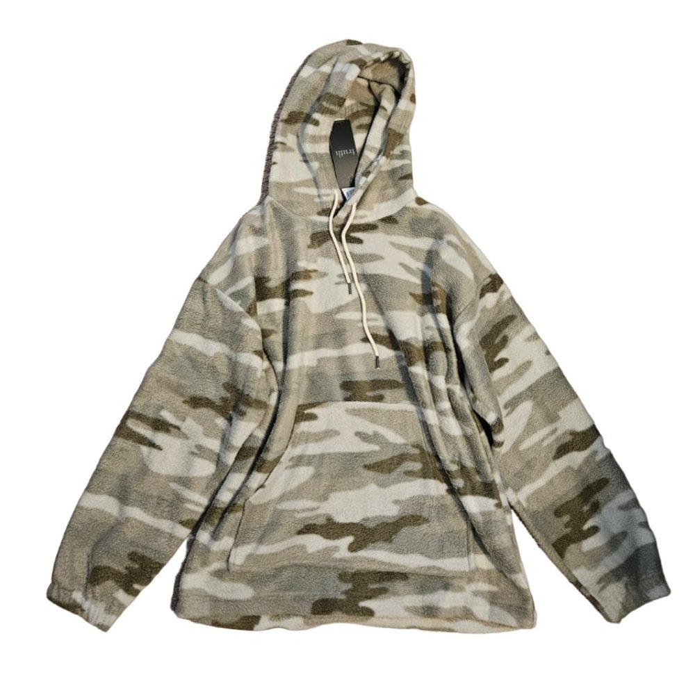 Shirt Mens Large Camouflage Hooded Long Sleeve Casual
